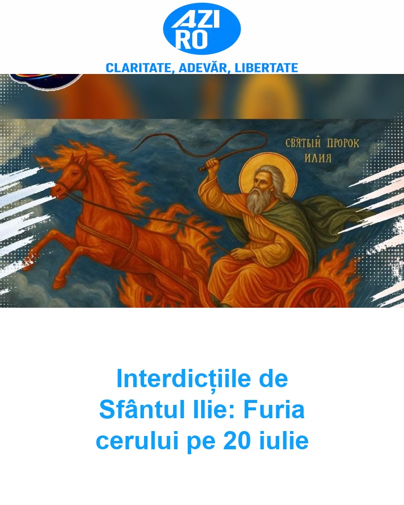 Interdicțiile de Sfântul Ilie: Furia cerului pe 20 iulie