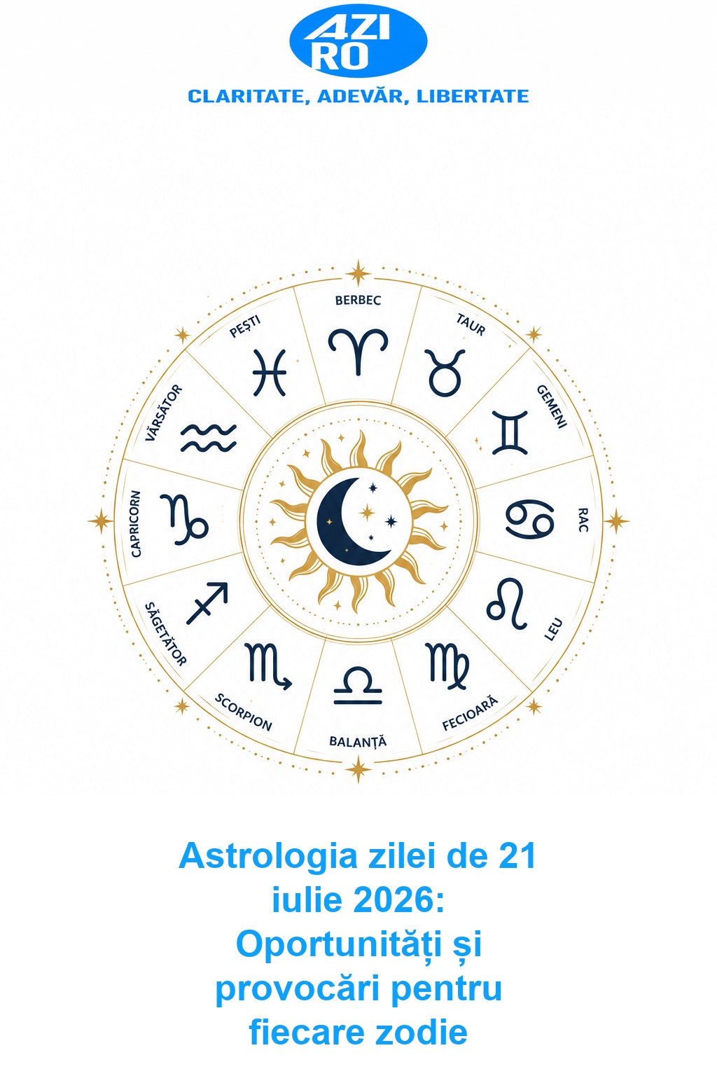 Astrologia zilei de 21 iulie 2026: Oportunități și provocări pentru fiecare zodie