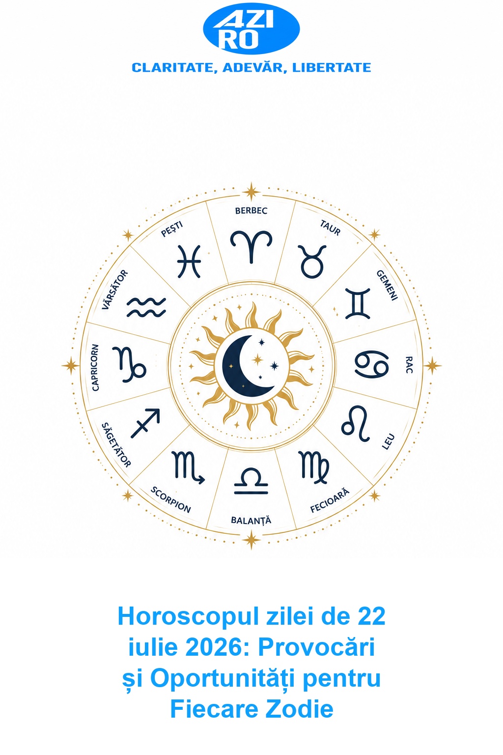 Horoscopul zilei de 22 iulie 2026: Provocări și Oportunități pentru Fiecare Zodie
