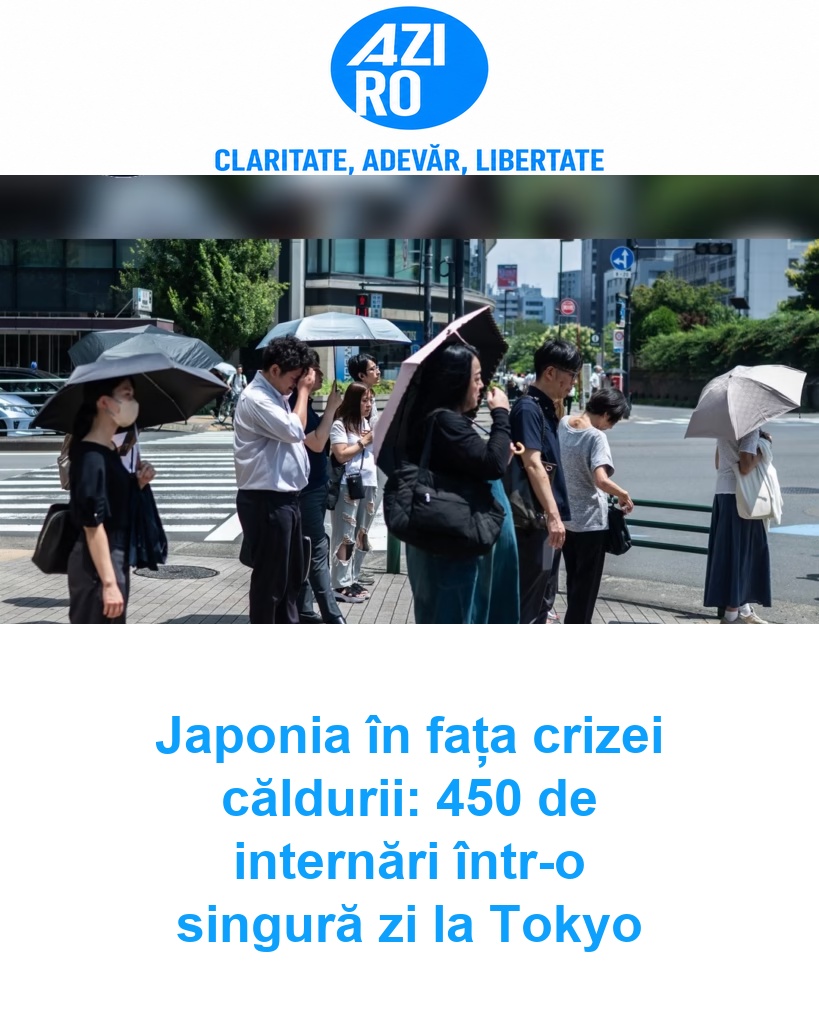 Japonia în fața crizei căldurii: 450 de internări într-o singură zi la Tokyo