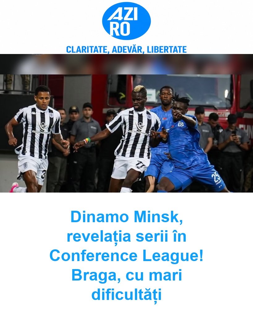 Dinamo Minsk, revelația serii în Conference League! Braga, cu mari dificultăți
