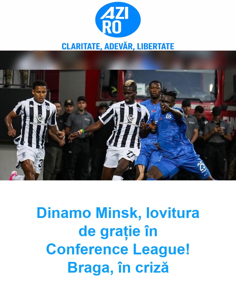 Dinamo Minsk, lovitura de grație în Conference League! Braga, în criză