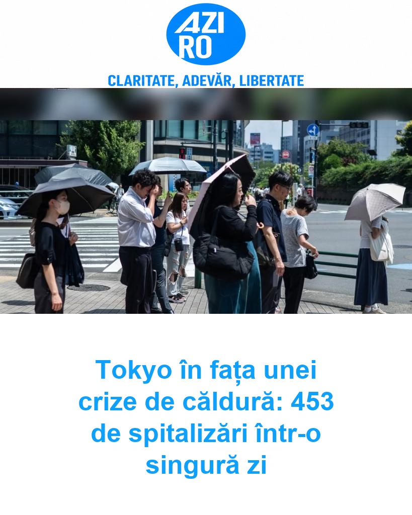 Tokyo în fața unei crize de căldură: 453 de spitalizări într-o singură zi