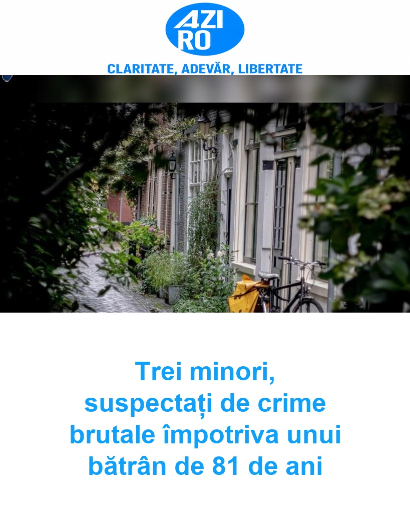 Trei minori, suspectați de crime brutale împotriva unui bătrân de 81 de ani