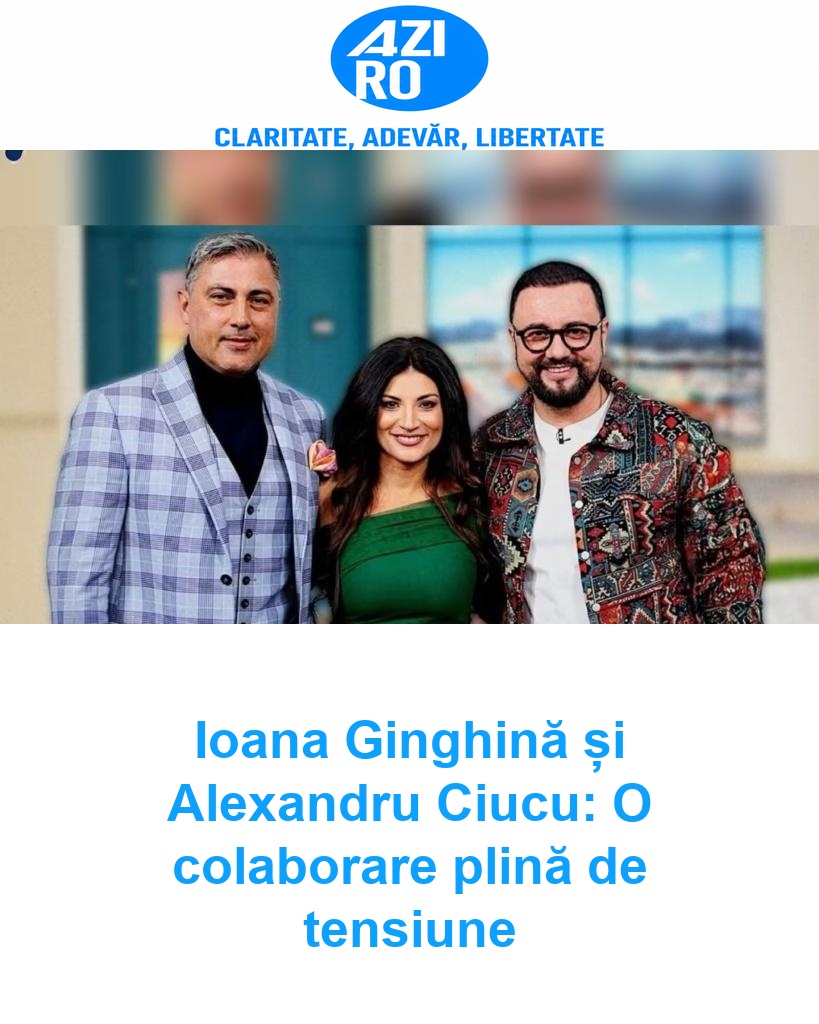 Ioana Ginghină și Alexandru Ciucu: O colaborare plină de tensiune