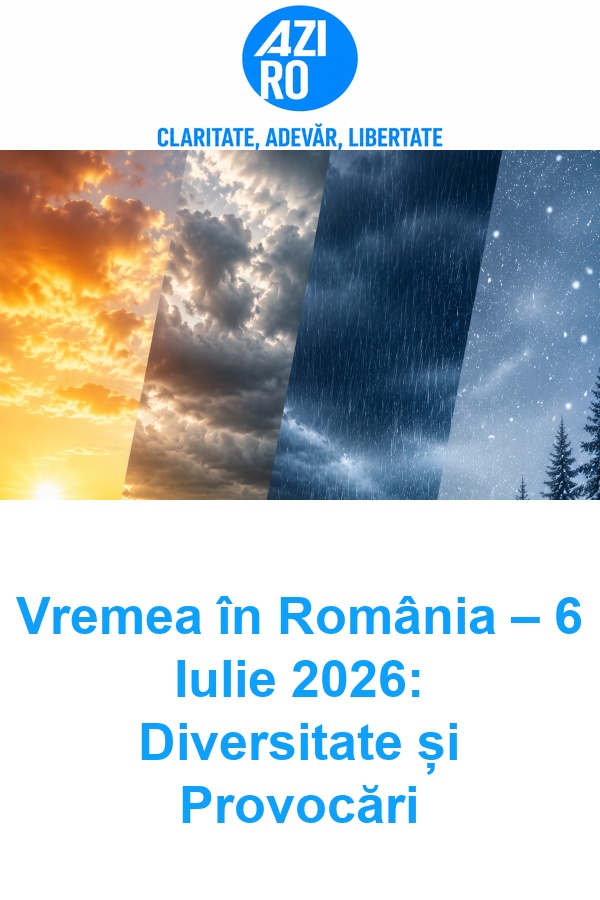 Vremea în România – 6 Iulie 2026: Diversitate și Provocări