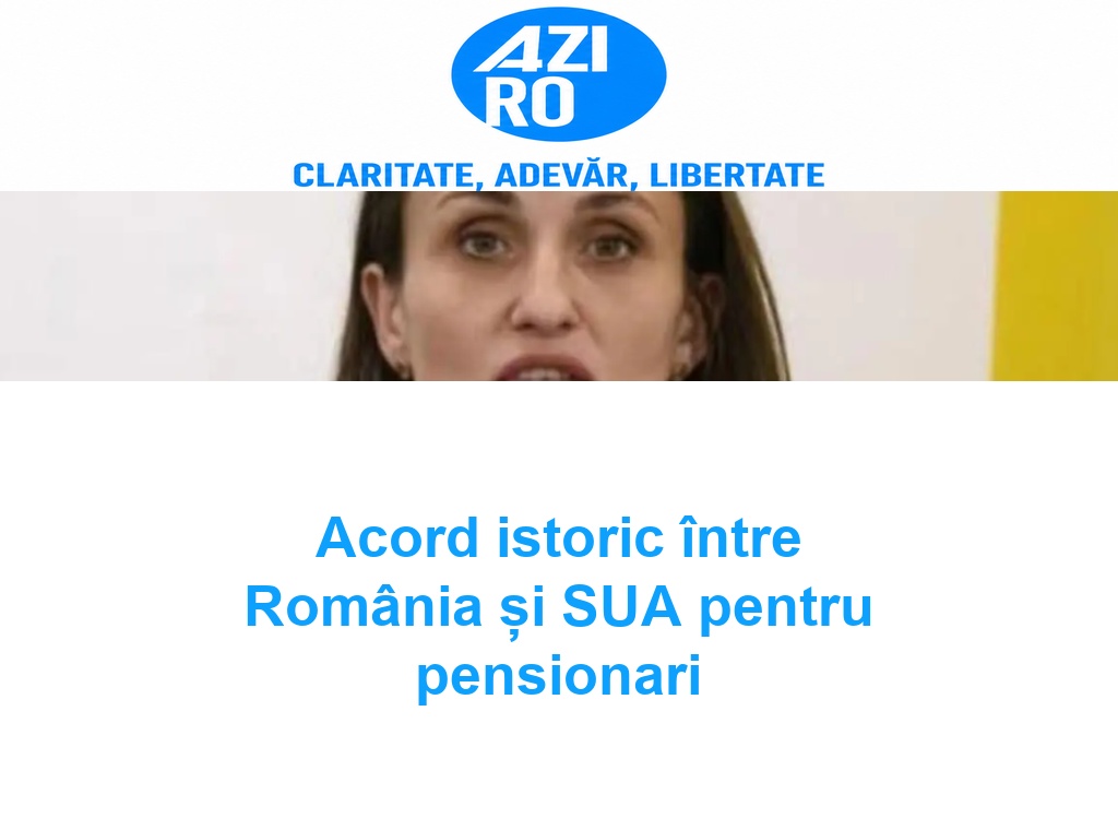 Acord istoric între România și SUA pentru pensionari