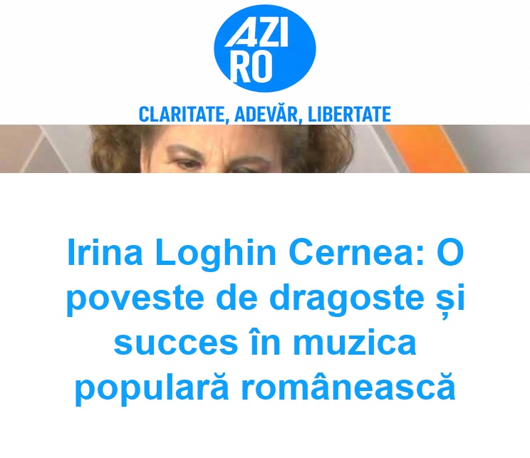 Irina Loghin Cernea: O poveste de dragoste și succes în muzica populară românească
