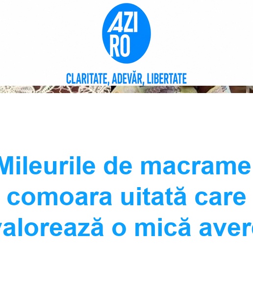 Mileurile de macrame: comoara uitată care valorează o mică avere