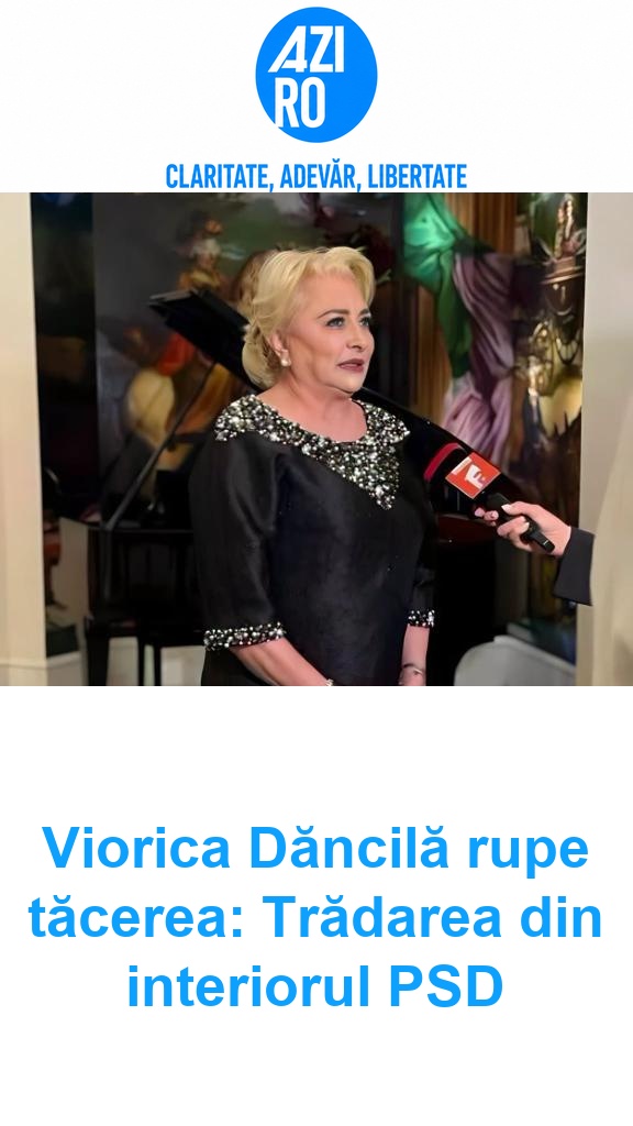 Viorica Dăncilă rupe tăcerea: Trădarea din interiorul PSD